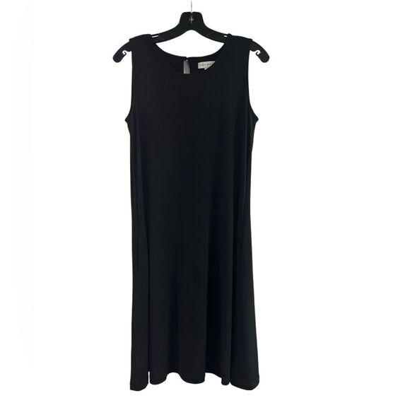 Susan Graver Black Jersey Knit Dress with Pockets Size S - Picture 1 of 4